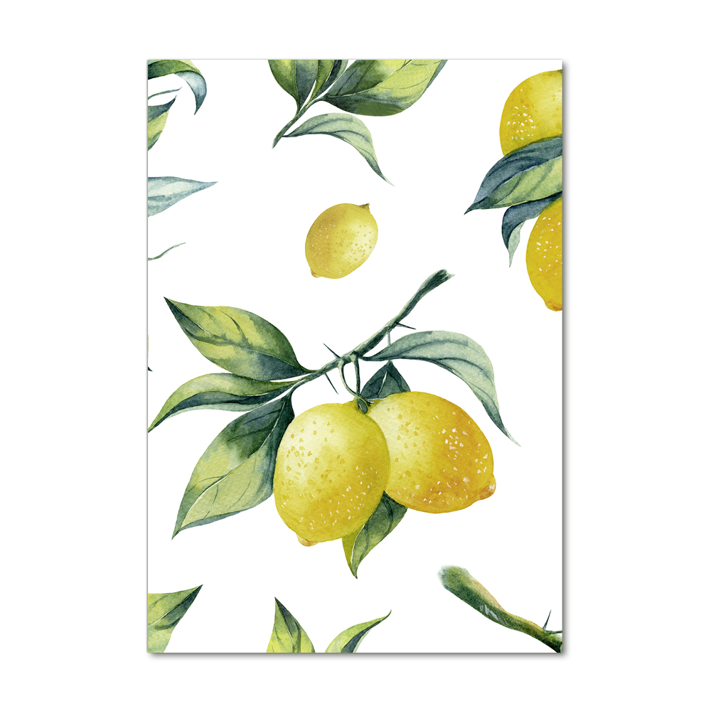 Tableau acrylique Citrons