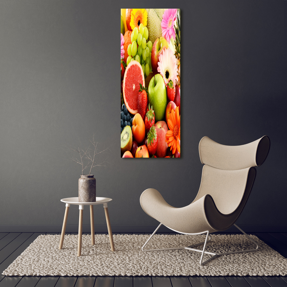 Tableau verre acrylique Fruits et fleurs