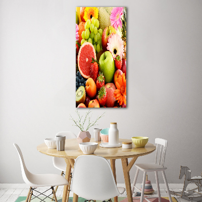 Tableau verre acrylique Fruits et fleurs