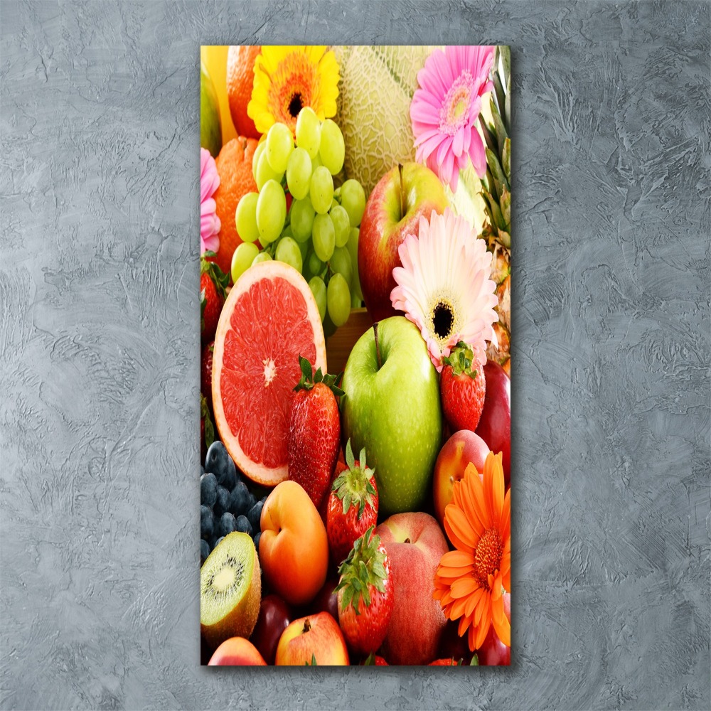 Tableau verre acrylique Fruits et fleurs