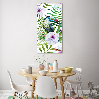 Tableau verre acrylique Motif hawaiien