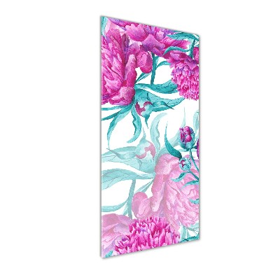 Tableau sur verre acrylique Pivoines fleurs