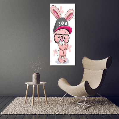 Tableau verre acrylique Lapin dans un chapeau