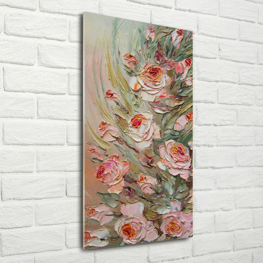 Tableau sur verre acrylique Roses