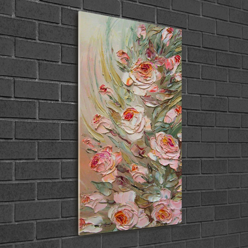 Tableau sur verre acrylique Roses