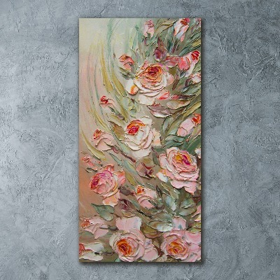 Tableau sur verre acrylique Roses