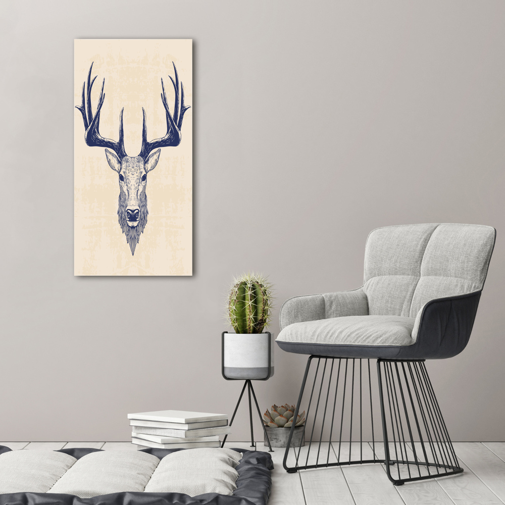 Acrylique tableau Tête de cerf