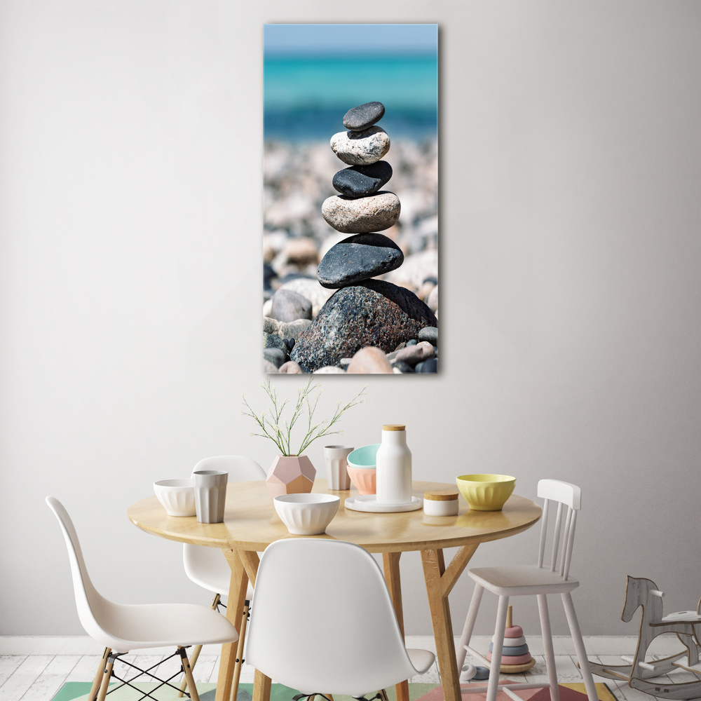 Tableau acrylique Plage caillouteuse