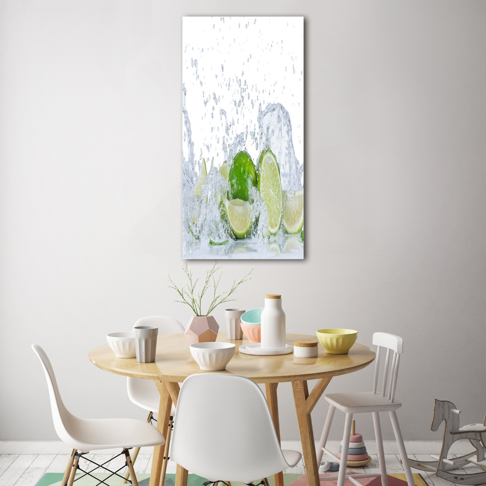 Tableau en acrylique Citrons verts eau