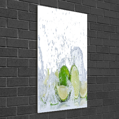 Tableau en acrylique Citrons verts eau