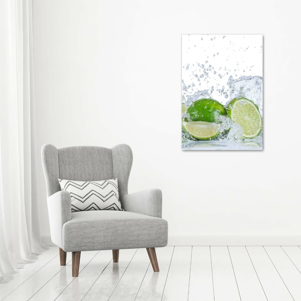 Tableau en acrylique Citrons verts eau