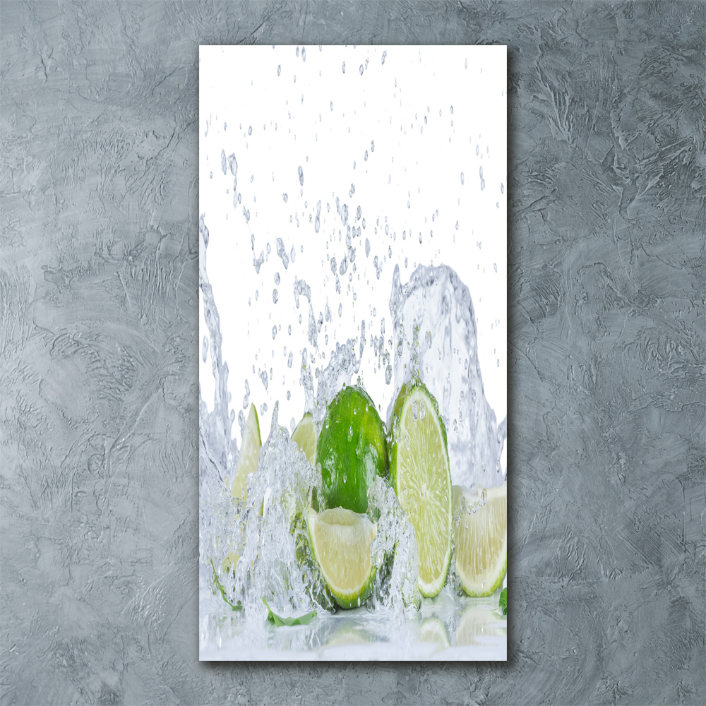 Tableau en acrylique Citrons verts eau