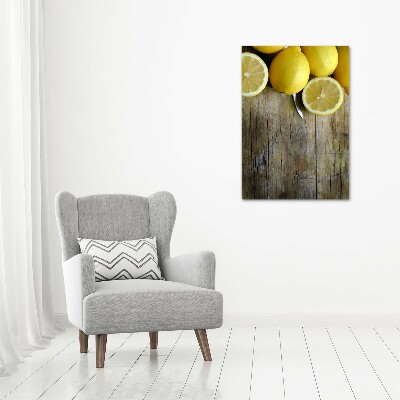 Tableau acrylique Citrons