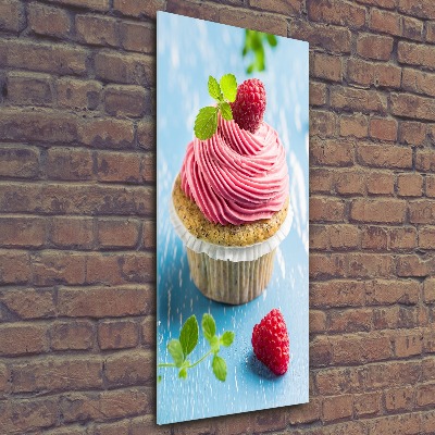 Tableau acrylique Cupcake aux framboises