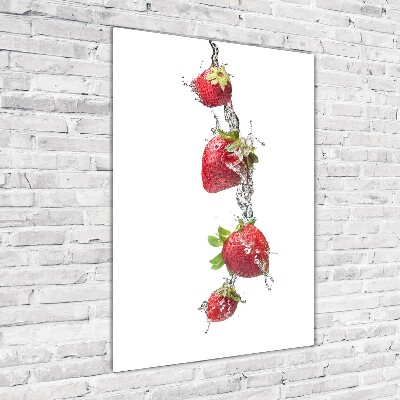 Tableau verre acrylique Les fraises