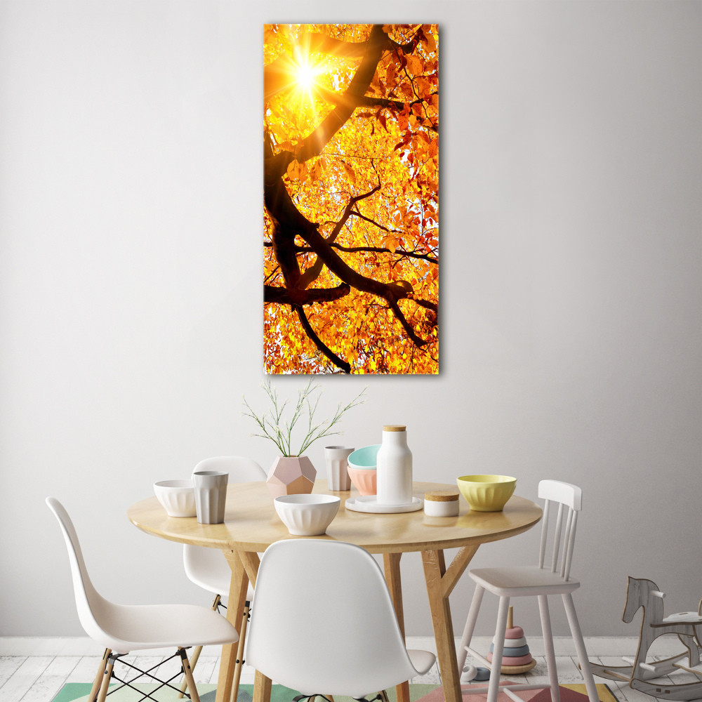 Tableau sur verre acrylique Arbre d'automne