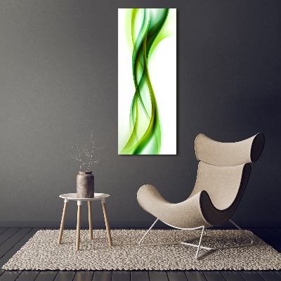 Tableau sur verre acrylique Vague abstraite verde