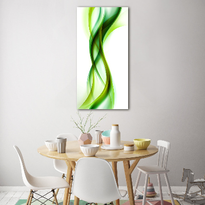 Tableau sur verre acrylique Vague abstraite verde