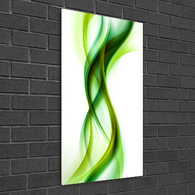 Tableau sur verre acrylique Vague abstraite verde