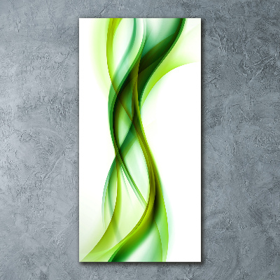 Tableau sur verre acrylique Vague abstraite verde