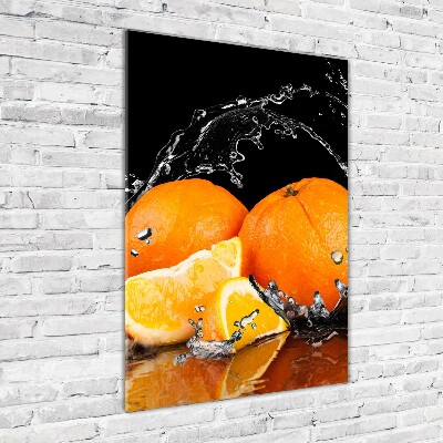 Tableau verre acrylique Oranges fruit