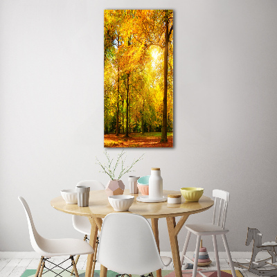 Tableau verre acrylique Forêt en automne