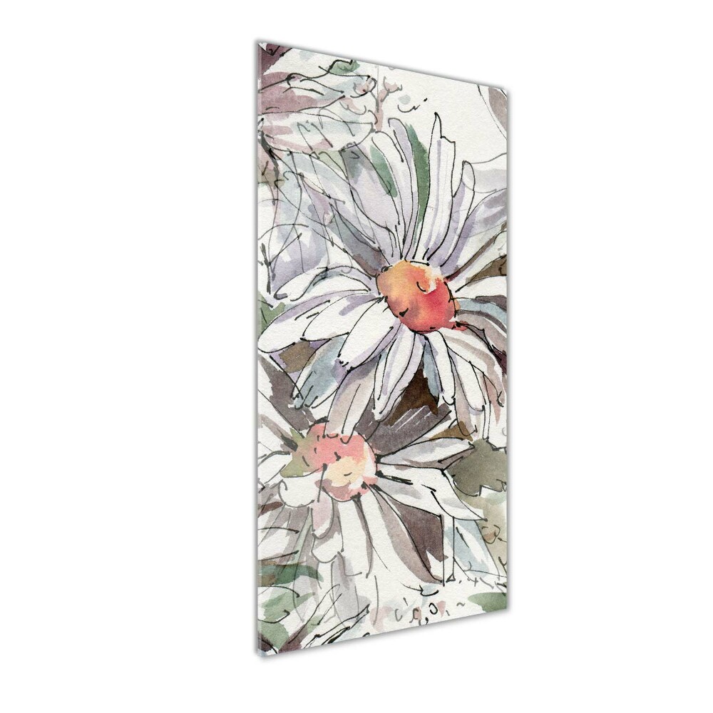 Tableau verre acrylique Fleurs de marguerite