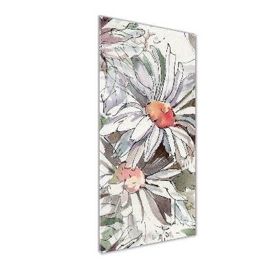 Tableau verre acrylique Fleurs de marguerite