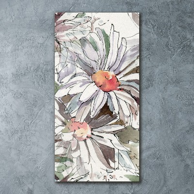 Tableau verre acrylique Fleurs de marguerite