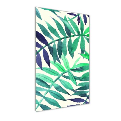 Tableau en acrylique Feuilles tropicales flore