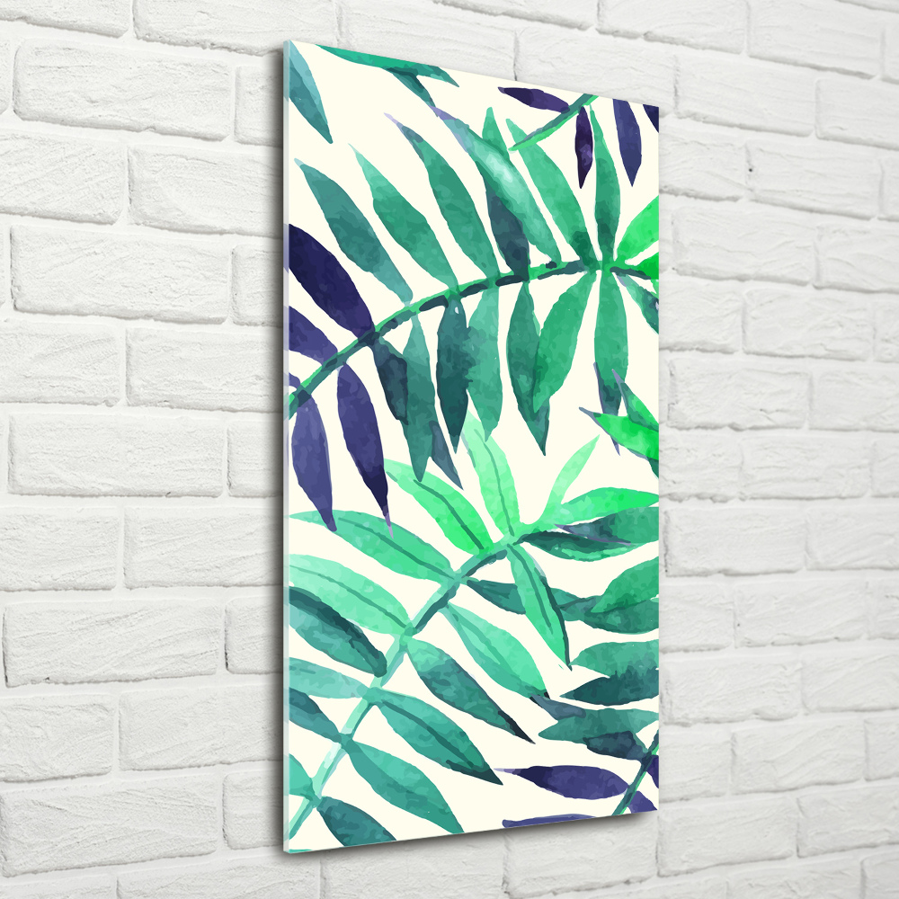 Tableau en acrylique Feuilles tropicales flore