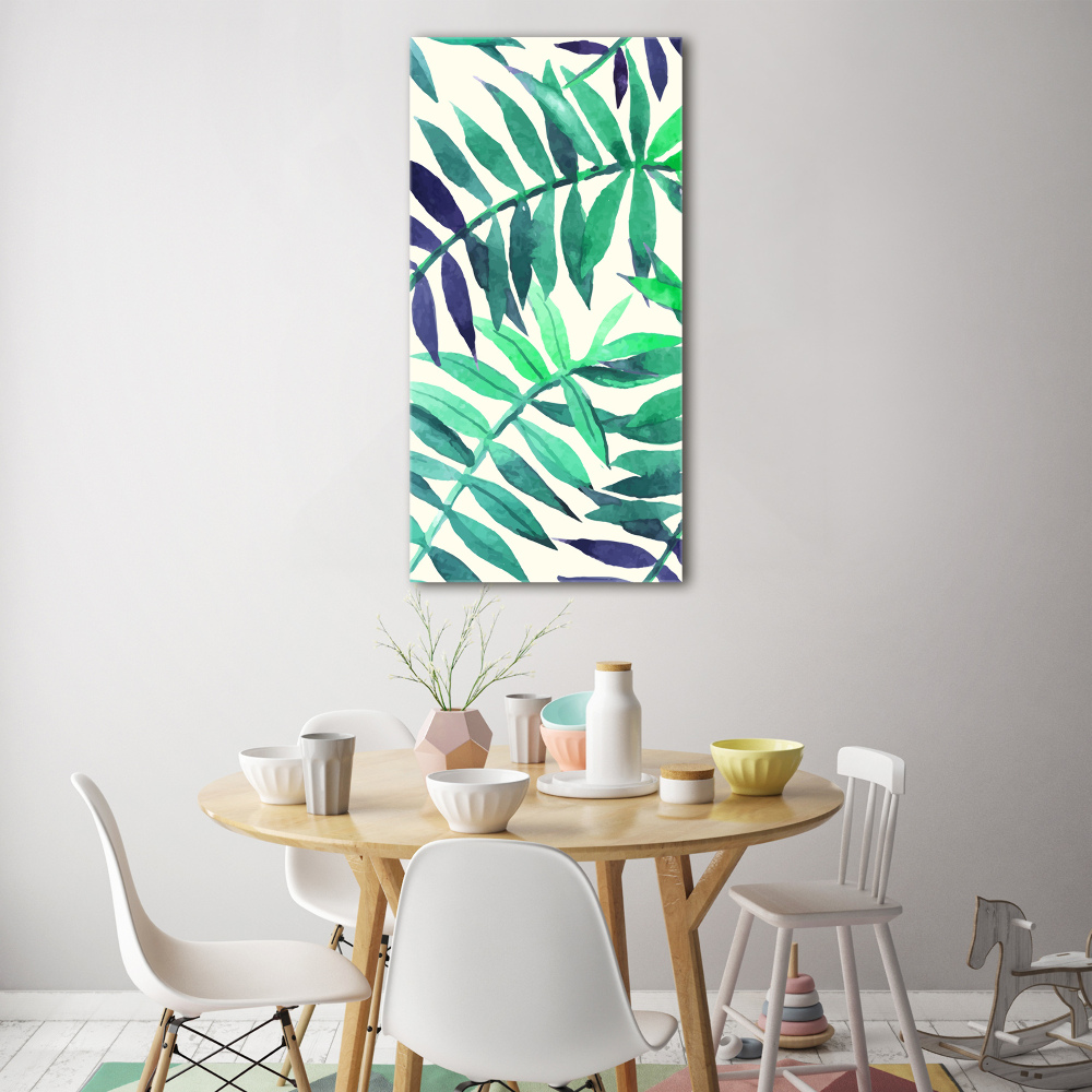 Tableau en acrylique Feuilles tropicales flore