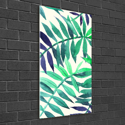 Tableau en acrylique Feuilles tropicales flore