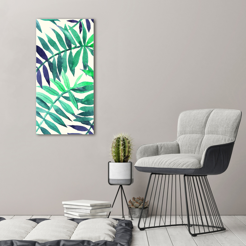 Tableau en acrylique Feuilles tropicales flore