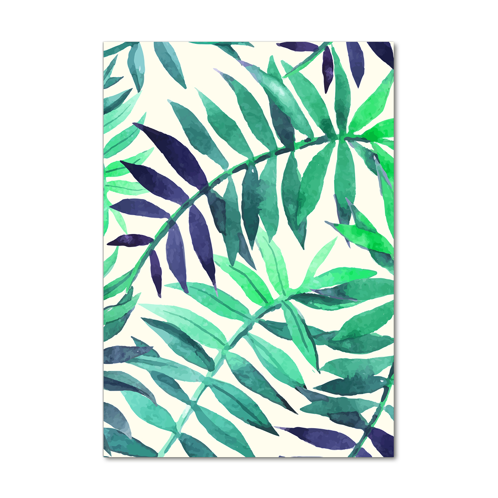 Tableau en acrylique Feuilles tropicales flore