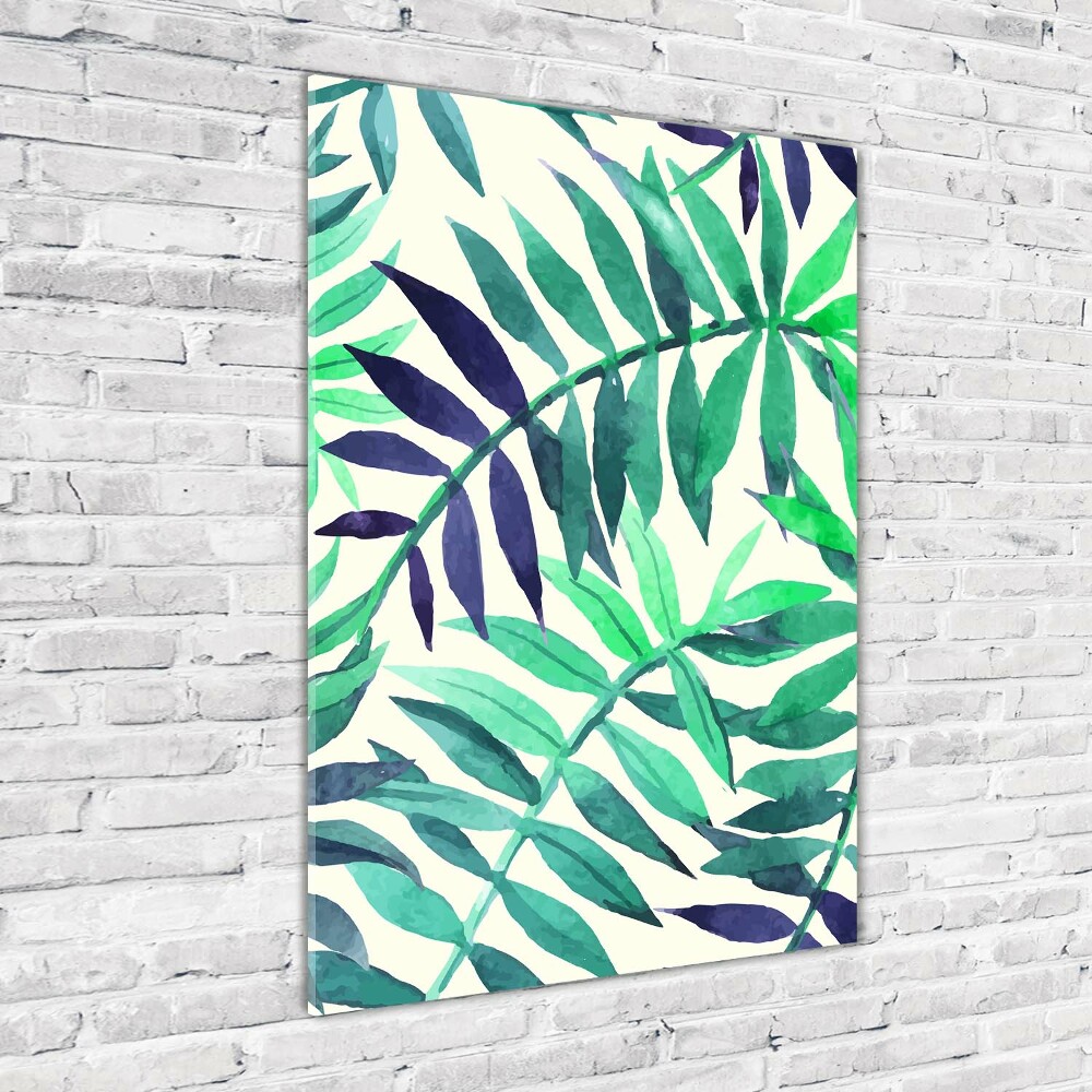 Tableau en acrylique Feuilles tropicales flore