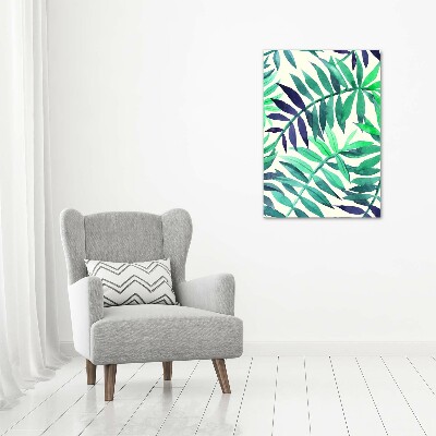 Tableau en acrylique Feuilles tropicales flore