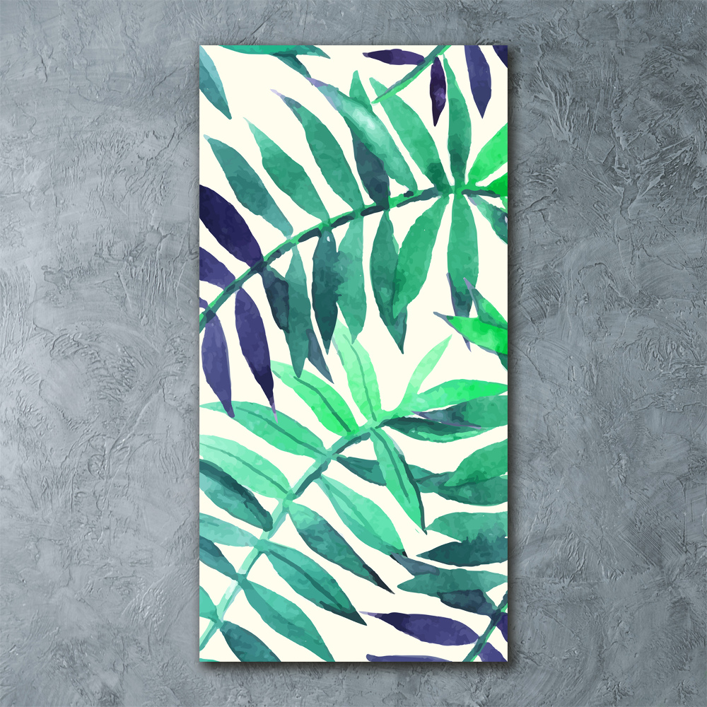 Tableau en acrylique Feuilles tropicales flore