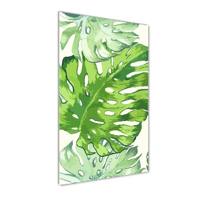 Tableau sur verre acrylique Feuille de monstera