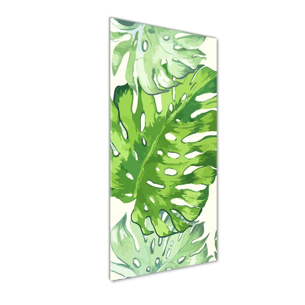 Tableau sur verre acrylique Feuille de monstera