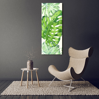 Tableau sur verre acrylique Feuille de monstera