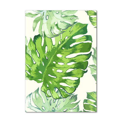 Tableau sur verre acrylique Feuille de monstera