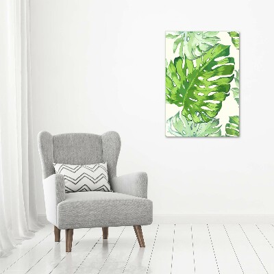 Tableau sur verre acrylique Feuille de monstera