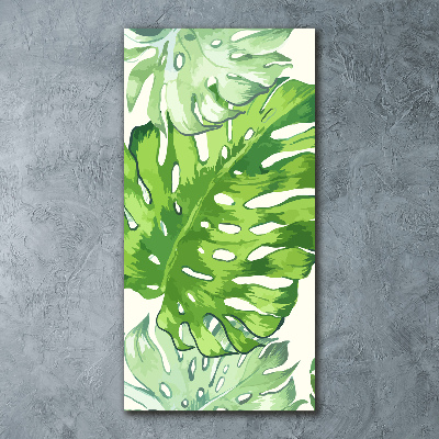 Tableau sur verre acrylique Feuille de monstera