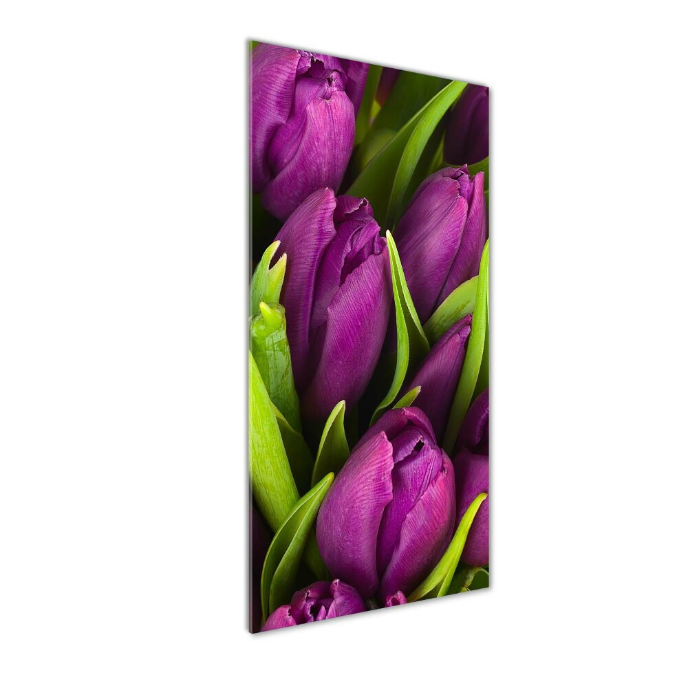 Tableau acrylique Tulipes mauves