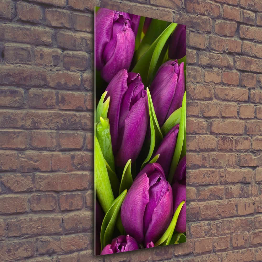 Tableau acrylique Tulipes mauves