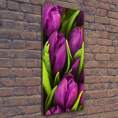 Tableau acrylique Tulipes mauves