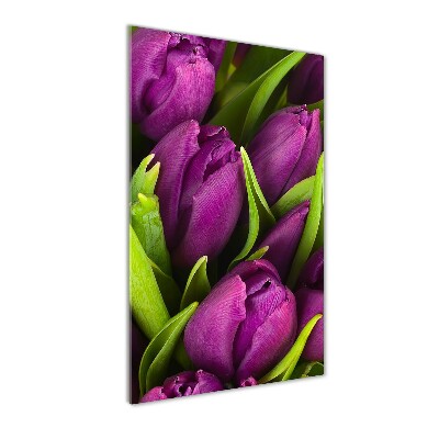 Tableau acrylique Tulipes mauves