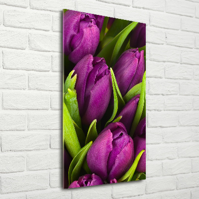 Tableau acrylique Tulipes mauves