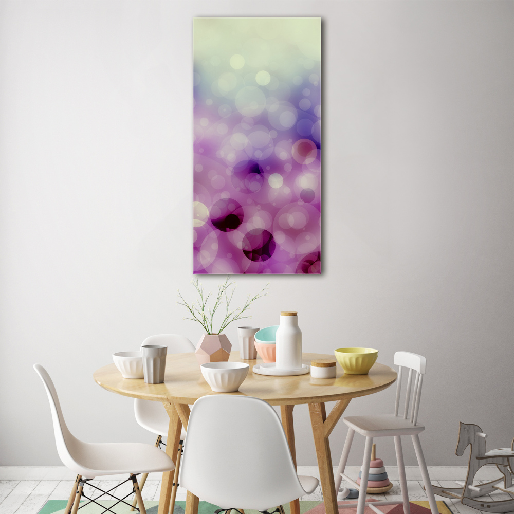 Acrylique tableau Cercles violets